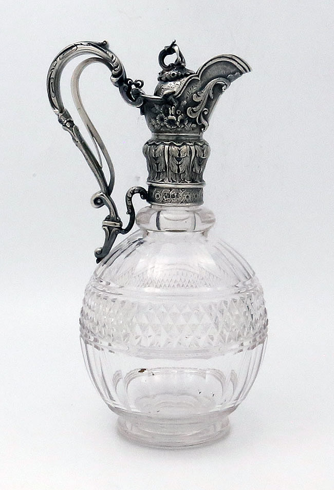 English silver plated wine carafe