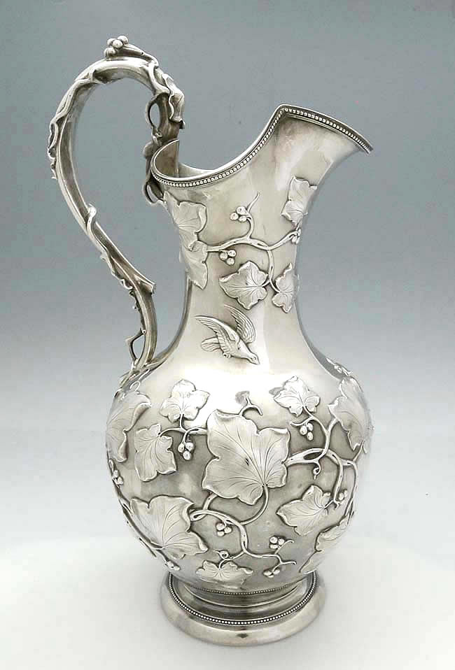 antique silver pitcher by Eoff & Sheppard