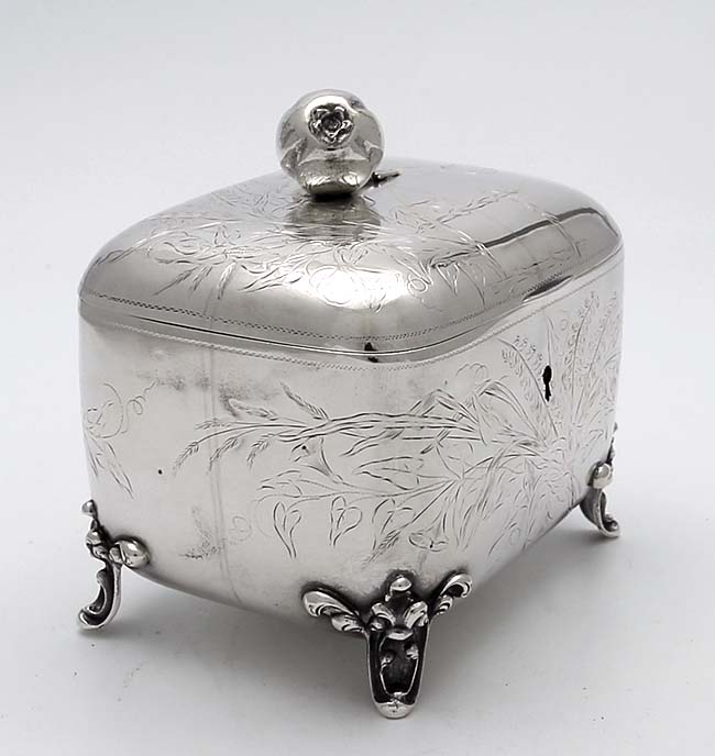Austrian silver ethrog box with fruit finial