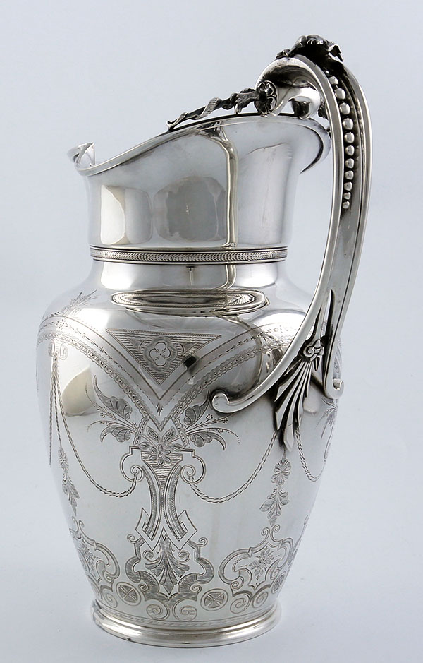 Gorham coin silver heavy antique pitcher