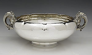 Large Gorham hand wrought sterling silver bowl with handles