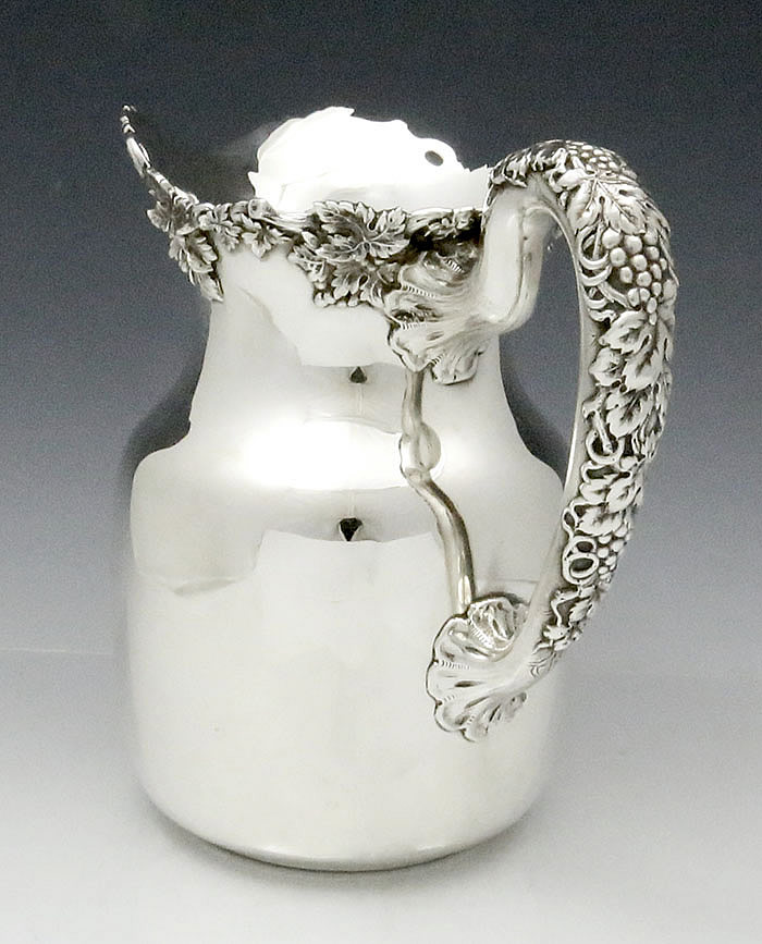 antique sterling silver pitcher by Howard of New York American antique sterling silver