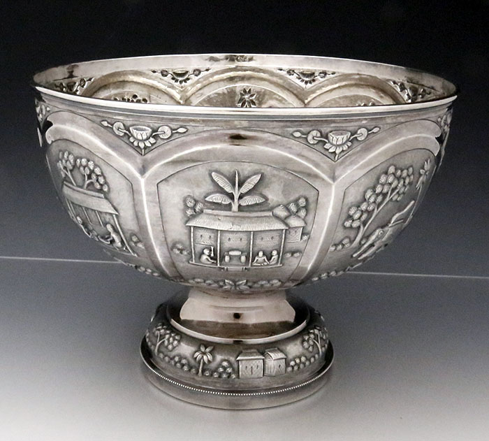 Indian antique silver bowl