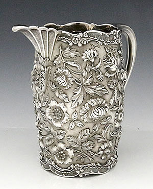 Jenkins  & Jenkins sterling repousse pitcher Baltimore silver