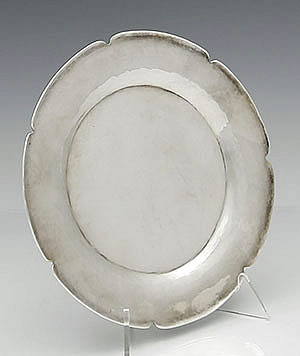Joel Hewes sterling silver hand hammered plate