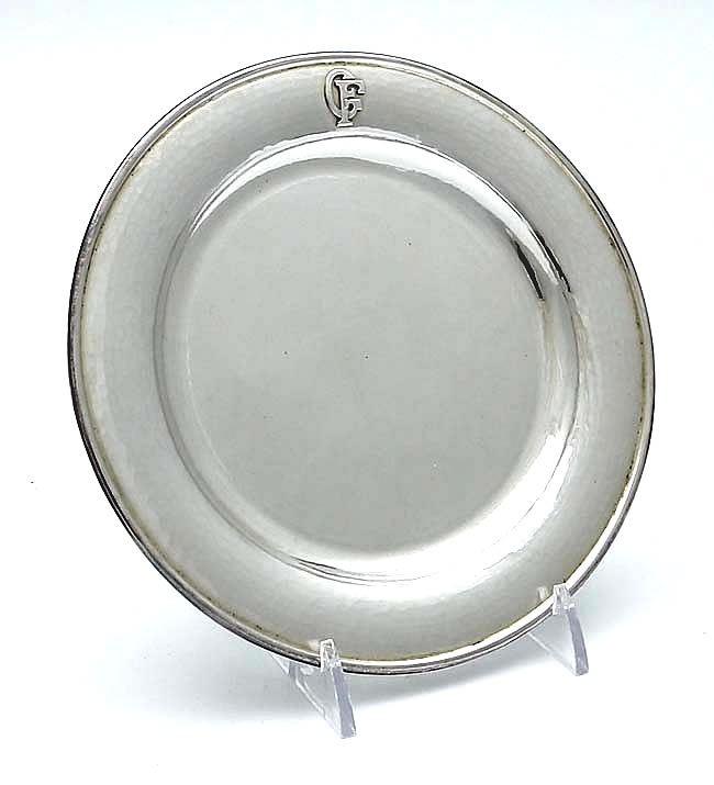 Kalo antique sterling hammered hand wrought sterling silver bread plates 