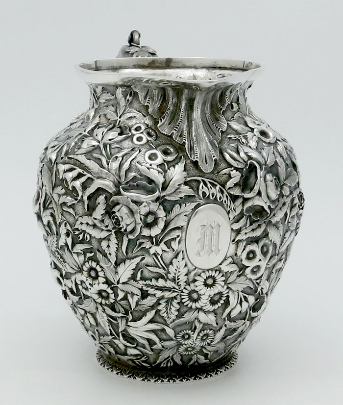 S Kirk antique silver pitcher