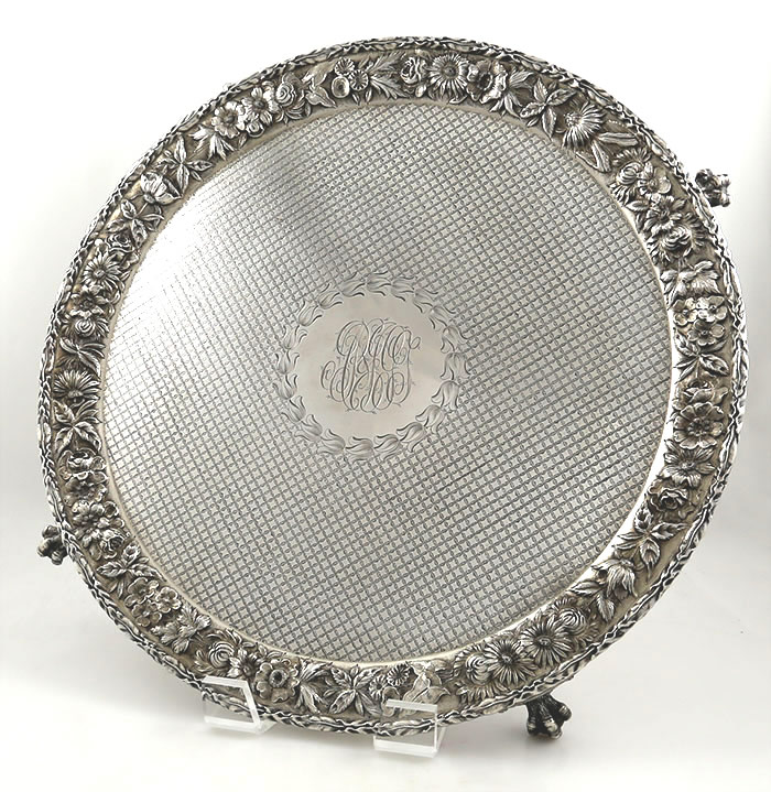 Large Kirk repousse sterling salver 76 oz