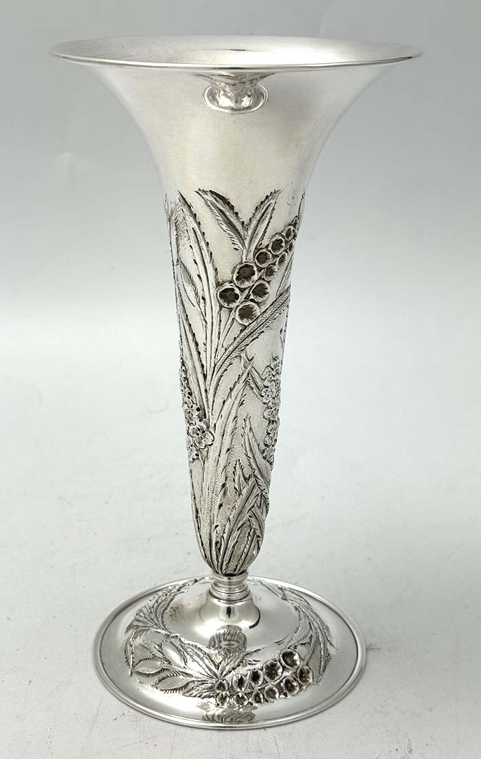 Kirk l;ily of the valley sterling silver vase lily of the valley