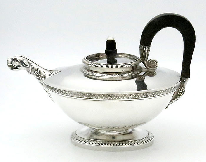 S Kirk & Son Baltimore sterling silver French Empire style teapot