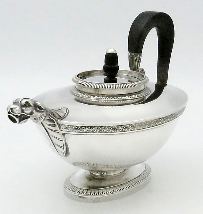 S Kirk sterling French Empire style teapot