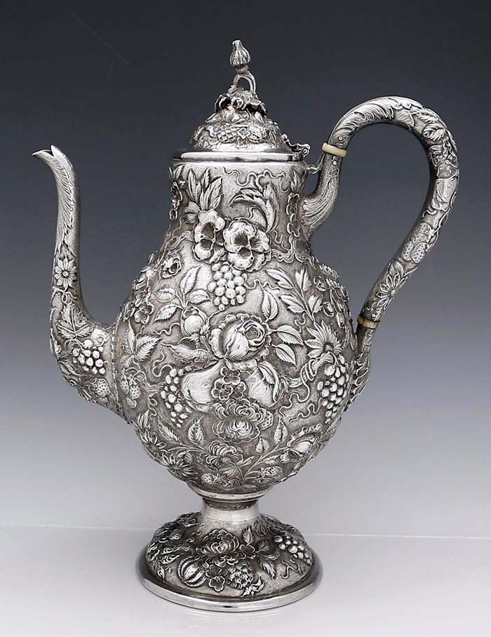 Loring Andrews Repousse serling teapot