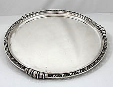 Large la paglia round serving tray for international silver company