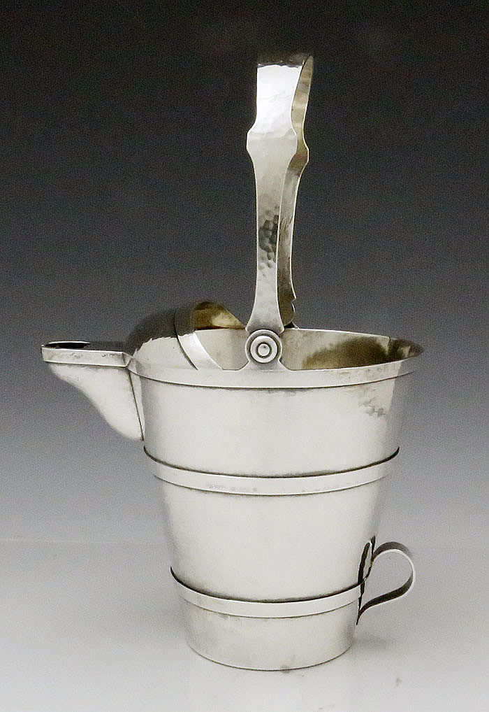 hand hammered antique sterling silver cocktail bucket Lebolt Chicago
