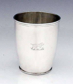 Lows Ball & Company coin silver julep cup engraved crest