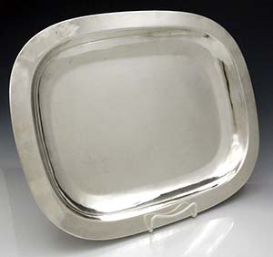 Porter Blanchard hand hammered sterling silver tray