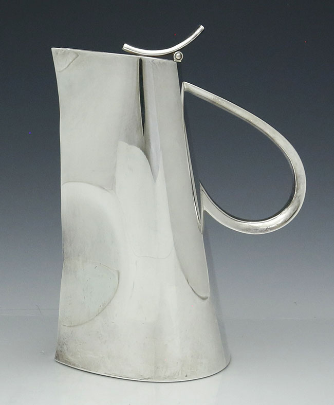 Ravissant sterling silver hinged pitcher