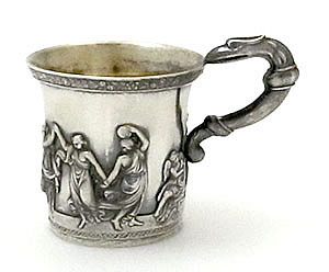 Russian antique silver cup St Petersburg 1839