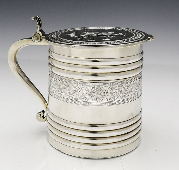Russian antique silver tankard Moscow 1892