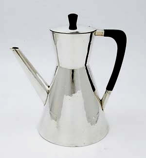 Spencer Orgell sterling silver hand hammered coffee pot