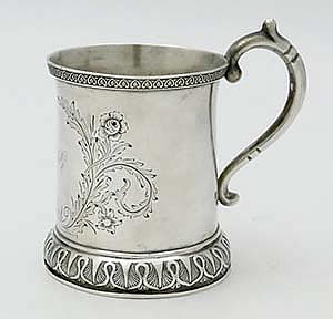 Tenney coin silver child's cup American silver antique
