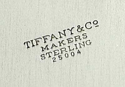 marks on Tiffany sterling silver saucepan