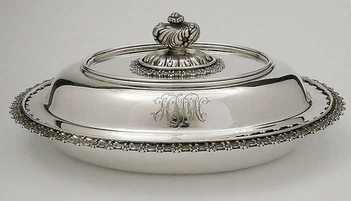 Tiffany antique sterling covered entree dish
