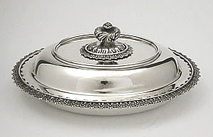 Tiffany antique sterling oval covered vegetable tureen