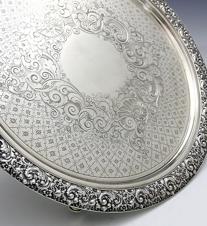 Tiffany antique sterling silver salver