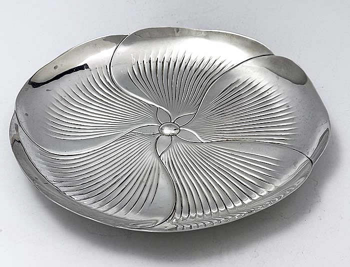 Tiffany sterling silver flower shaped dish