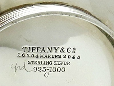Mark of Tiffany sterling silver bowl
