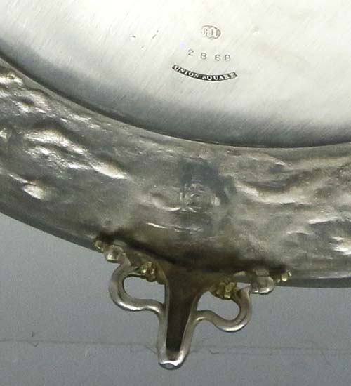 Tiffany Union square mark on base of salver