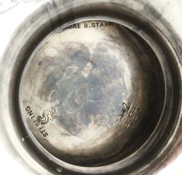 marks on base of antique sterling loving cup