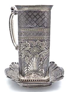 Tufts silverplate pitcher with undertray