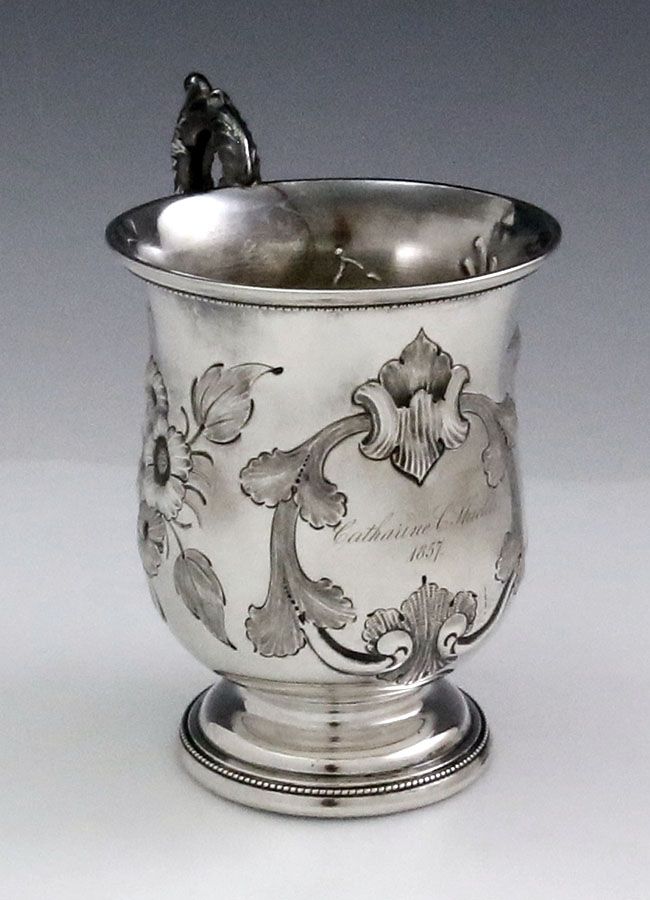 William D Briggs coin silver mug