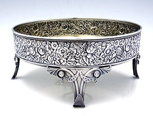 Whiting Amderican sterling silver antique footed centerpiece bowl