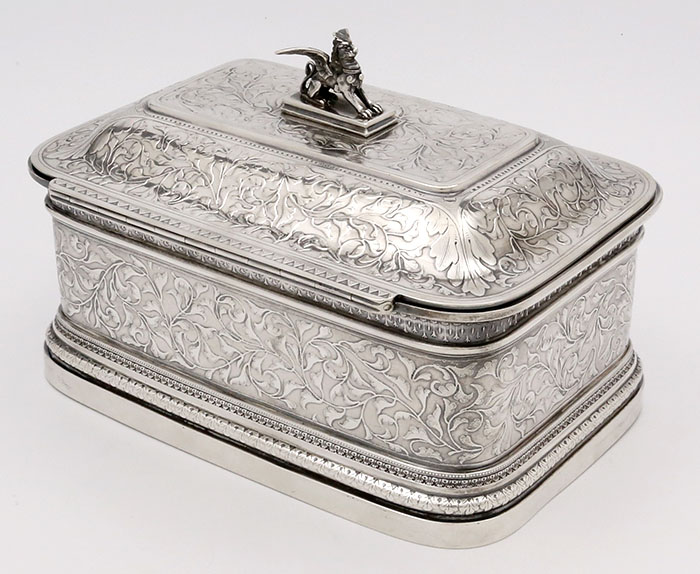 Antique Whiting sterling silver table box