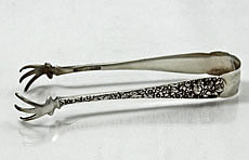 STieff repousse sterling tongs