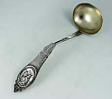 Duhme coin silver medallion oyster ladle