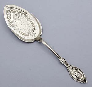 Hotchkiss & Scchreuder medallion pie server engraved blade