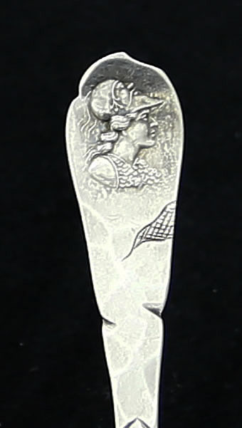 etruscan detail on sterling coffee spoon