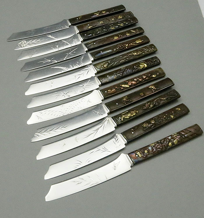 Gorham number 5 mixed metals knives