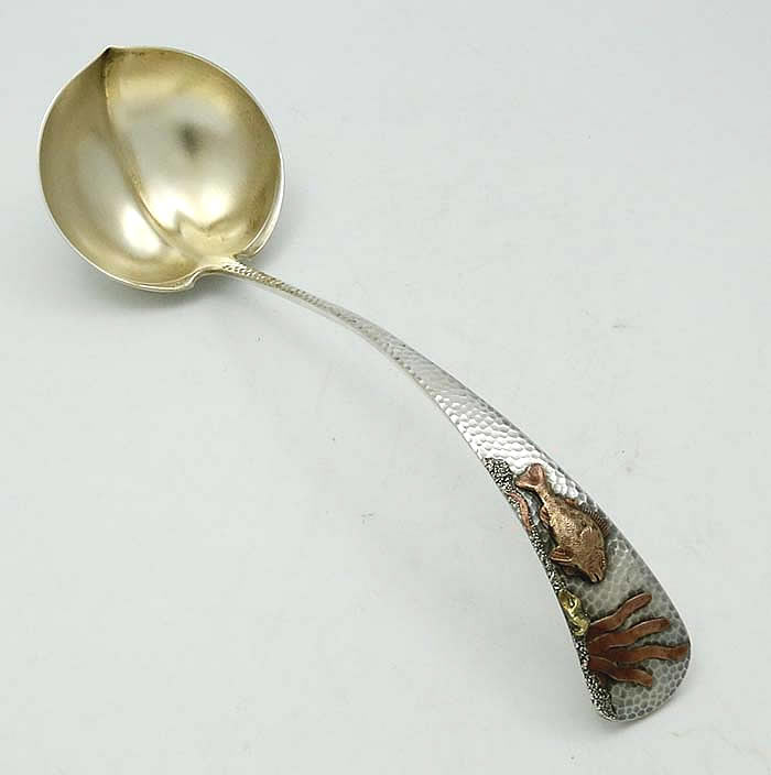 Gorham mixed metals sterling oyster ladle