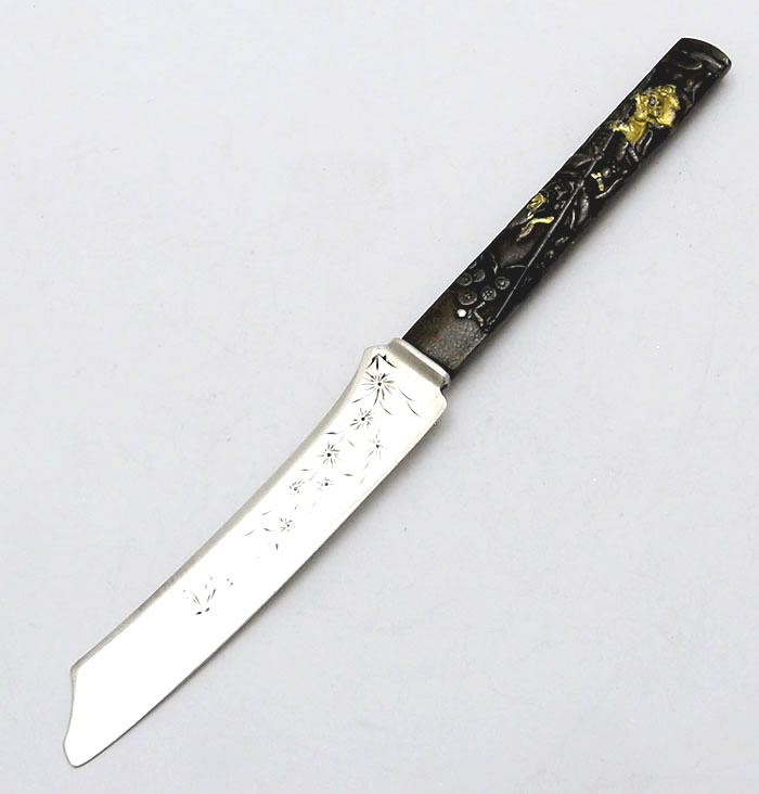 Gorham sterling and mixed metal no. 5 kozuka fruit knife