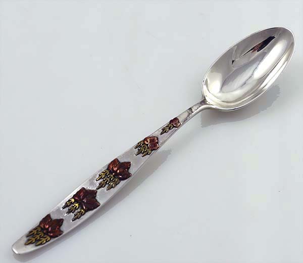 Tiffany sterling antique mixed metals spoon