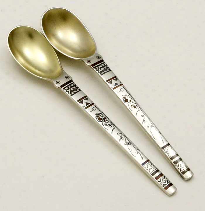 Tiffany & Co mixed metals sterling coffee spoons
