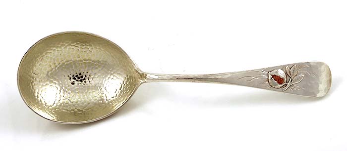 Whiting mixed metals spoon with acorn