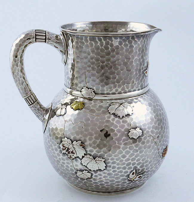 Tiffany sterling and miexed metals pitcher