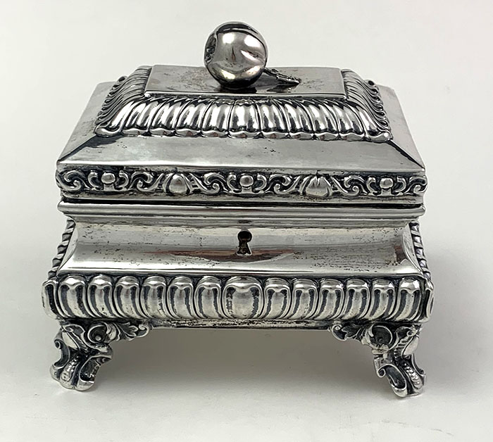 Austrian silver etrog box