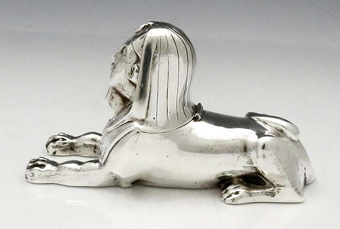 Black Starr & Frost antique sterling silver inkwell